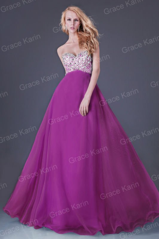 Free Shipping New Arrival GK Beaded Prom Gown Cocktail Evening Wedding Long Dresses 8 Size 2012 CL3107