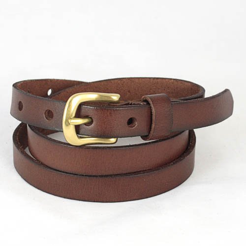 Free shipping new arrival High-quality Women Brass Pin Buckle Genuine Leather Skinny Belt fashion ladies belts mA151mm