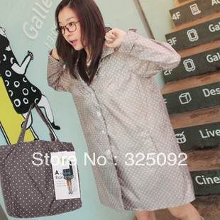 Free shipping New arrival Japanese style raincoat cute rain jacket classic grey dot Top grade