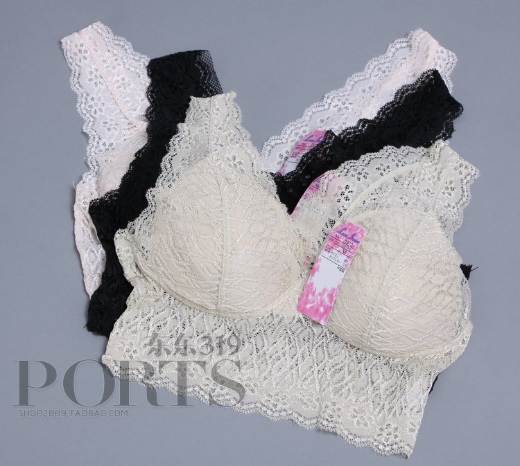 Free Shipping New arrival lace sexy comfortable none single-bra three-color m-l-xl