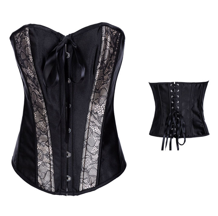 Free Shipping New Arrival lady intimates Satin Sexy Lingerie Corset 3263