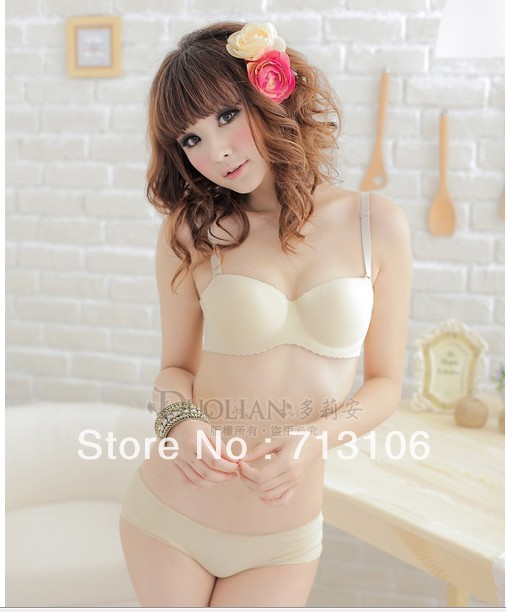 free shipping new arrival one piece seamless bra set hot sale women's bra and panty set ladies' underwear wholesale&retail
