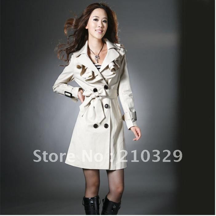 Free Shipping: new arrival trench 2012 autumn women's medium-long slim fashion trench