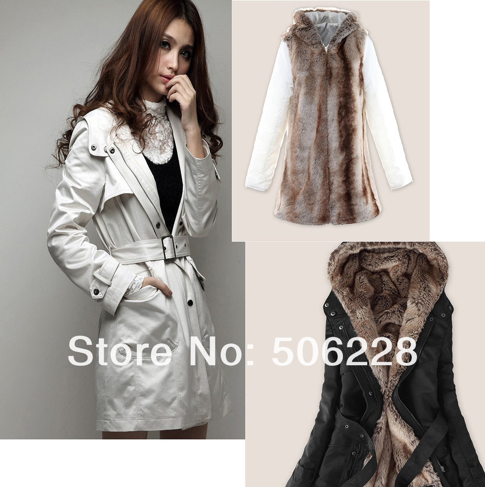 Free shipping  new arrival winter fashion jacket coat,  can remove down women overcoat with raccoon dog fur collar high quality