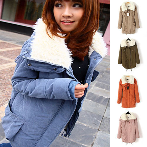 Free Shipping!New arrival winter overcoat autumn and winter wool coat,military women jacket winter/army green blue pink/XS-L/023