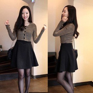 free shipping new arrival women's Autumn fashion strench patchwork dress, plus size casual dresses F6095