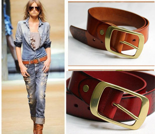 Free shipping,new arrival,Women's strap genuine cow leather belt