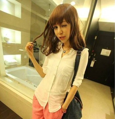 Free shipping new arrival women shirt  vintage elegant stand collar fashion long-sleeve shirt C12