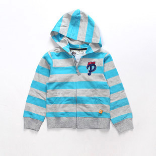 Free shipping New arrive children hoodies with zipper,fashion hot sells pure cotton stripe thin coat,Good quality casual hoody