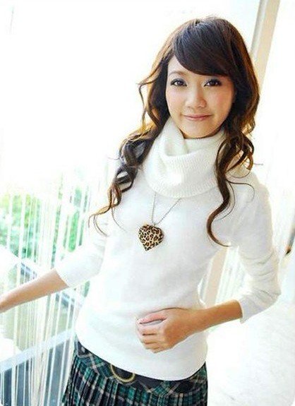 Free Shipping New Arrive Women Woolen Knitting Sweater lady Turn-down Collar Pullovers 12 Color NO D4