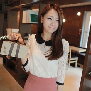 Free shipping new autumn winter women's lace shirt three quarter T-shirts/women's t-shirt/Wholesale & Retail