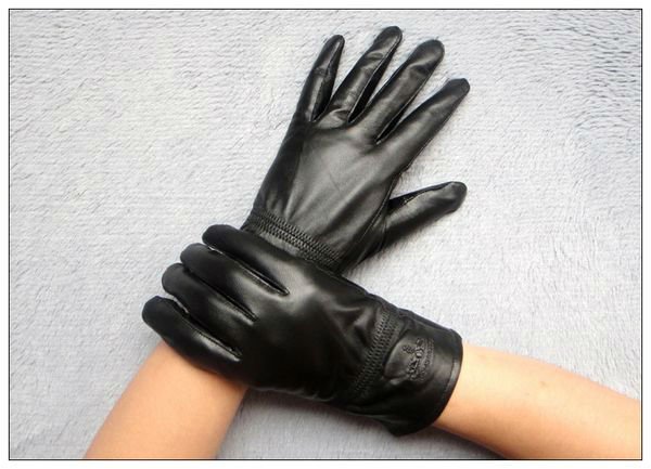 Free Shipping New Brand High Quality Warm Soft Lined Ladies Genuine Leather Gloves For Winter m0002