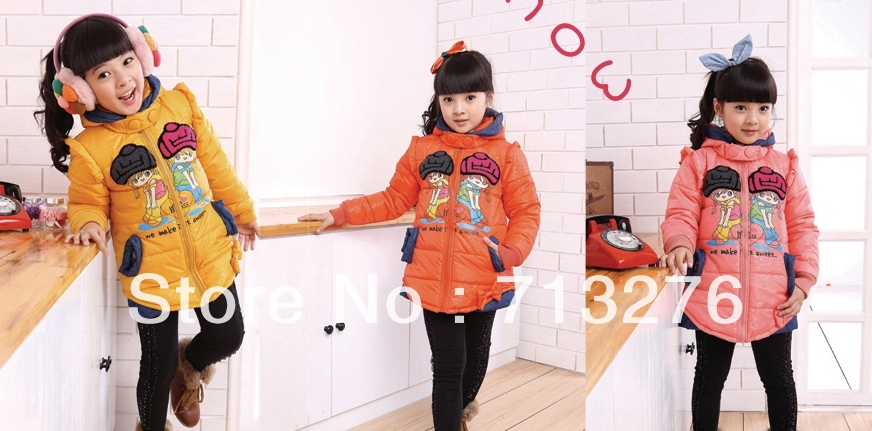 Free shipping new coat quilted jacket han cotton-padded jacket grows children cotton-padded clothes
