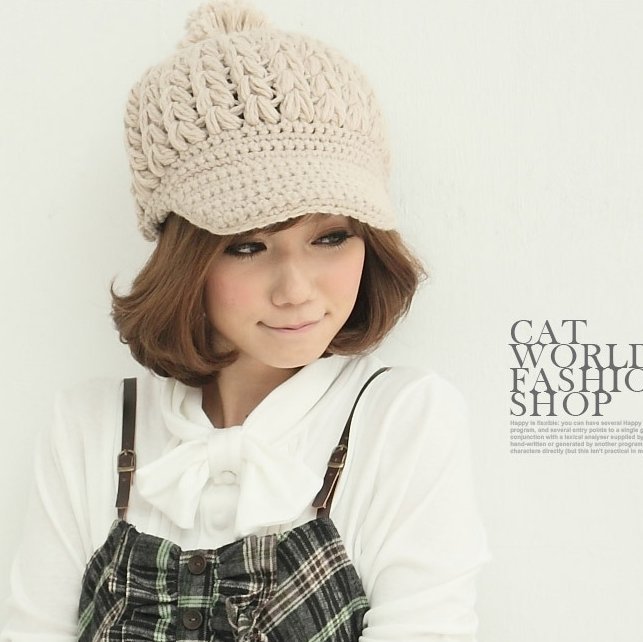 Free shipping New Crocheted Handmade Women Hat Hot Sale Fashion Acrylic Knitted Caps Lady Beanies
