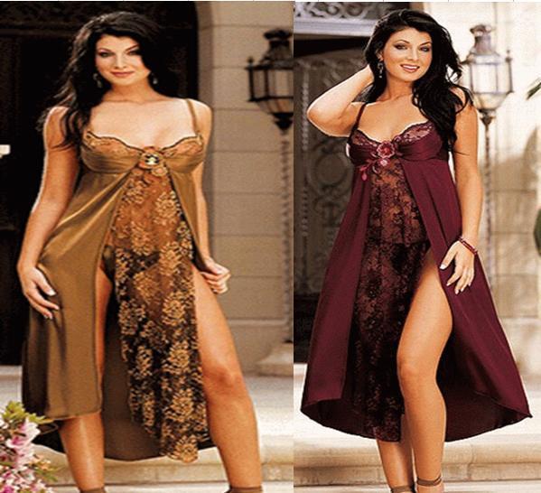 Free shipping new design 2013 women sexy  LACE sleeveless long  dress YH8209 BROWN,PURPLE 2 colors plus size XXXL