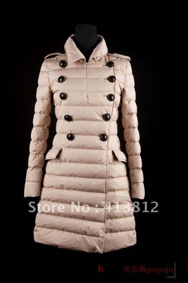 Free shipping!New designer fahion women down coat,Europe medium style, double breasted cultivate one's morality down jacket