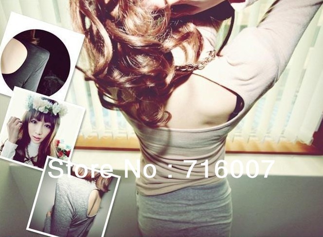 Free shipping new fashion 2012 Cotton Flax back vulnerabilities repair tall collar bottoming sweaters