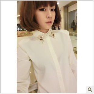 Free shipping new fashion 2013 all-match elegant female long-sleeve shirt