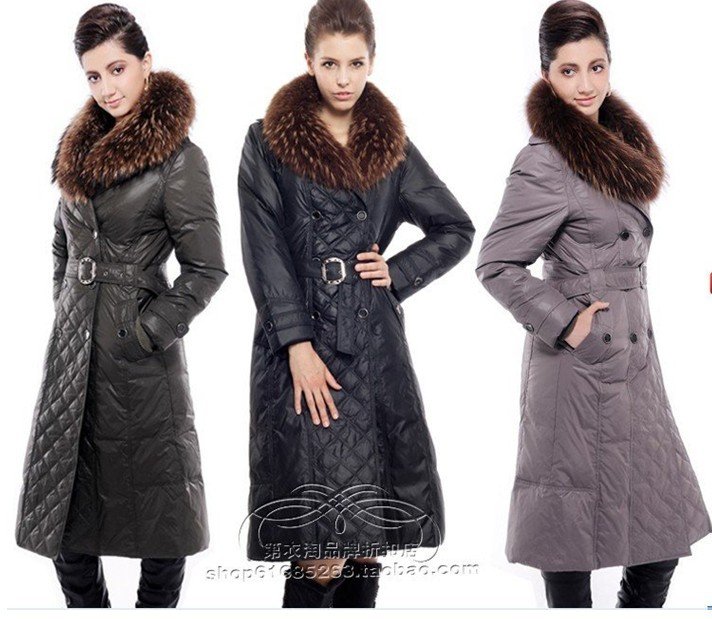 Free Shipping!New Fashion Big Mink Fur Collar Luxury Down Jacket women's down coat/overcoat/Outerwear