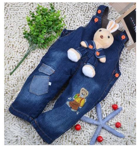 Free shipping new fashion High quality kids pants,children clothing baby boy girls lovely cartoon toys jeans suspender trousers
