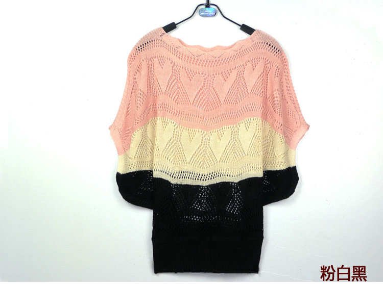 Free shipping,New Fashion Korea Women Hollow Bat sleeve Sweater ladies Jacket Knitwear Cardigan,X2497