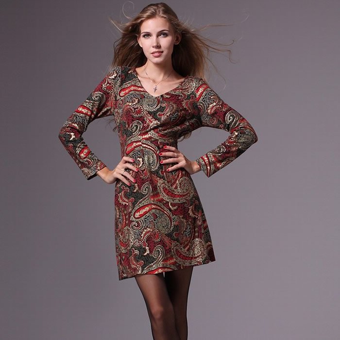 Free shipping new  fashion women dress OL charming dresses slim Retro skirt long sleeve classic fashionable one piece dress