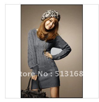 Free Shipping,New Fashion Women's long sleeve slim knitting V-neck Sweater Cardigan 3 colors