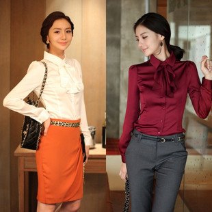Free shipping new fashion women shirt summer tops OL dress long sleeve tops sexy blouse elegant coat office lady shirts