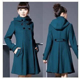 Free shipping new fashion women wool coat winter overcoat outerwear windbreaker outdoor trench coat warm jacket