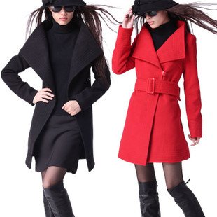Free shipping new Fashion Women wool coats trench coat outerwear garment winter overcoat warm clothes outdoor slim fit lothes