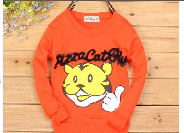 Free shipping  new fund with towel double letters thumb little tiger printing pure cotton long-sleeved