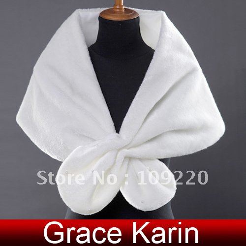 Free Shipping New GK Faux Fur Wedding Bridal Wrap Shawl Stole Tippet Jacket CL2614