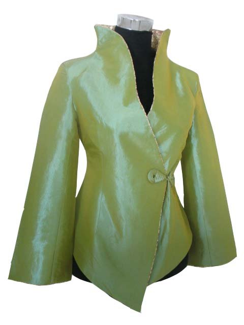 Free Shipping New Green Chinese Women's Satin Polyester Jacket/Coat Wholesale Retail S M L XL XXL XXXL 4XL 5XL 6XL J1423