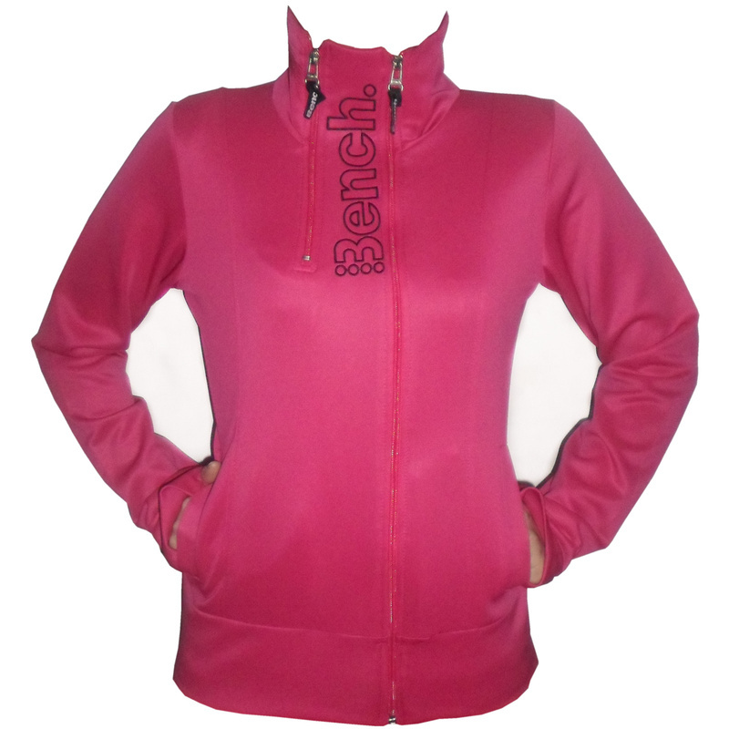 Free shipping! New Hot Pink Bench Jacket Women's Bench BBQ Lady Warm Winter Jacket Double Zippers with Letters Size XS S M L XL