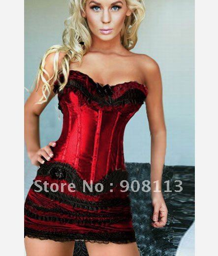 Free shipping!New Hot Sale Corset Bustier/Sexy Corset Dresses/Sexy corset skirt Good Quality