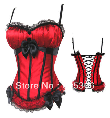 Free Shipping New Hot Sale Ruffles Pleated Top Princess Burlesque Corset