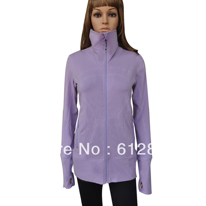 Free shipping New Hot Selling Woman Highneck Coat Lululemon Yoga scuba Jackets Lady  In Stride Jacket Size 6 S, 8 M, 10 L, 12 XL