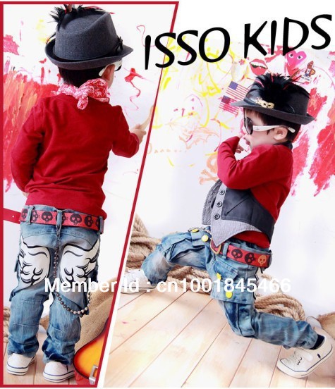 free shipping New issokids boy jeans hot selling 4pcs/lot Baby jeans, free shipping boy jeans, baby pants