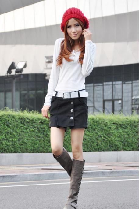 Free shipping  New large size women's boots, pants culottes leisure OL was thin woolen shorts