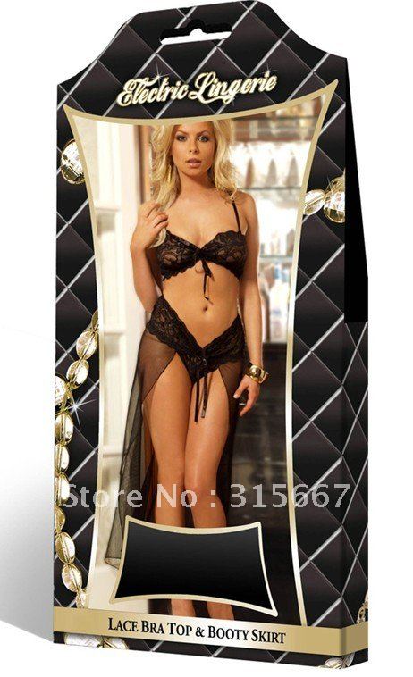 free shipping new model  lingerie sexy sleep wear/ underswear/costume,Sexy Lace bra top&Booty skirt L421