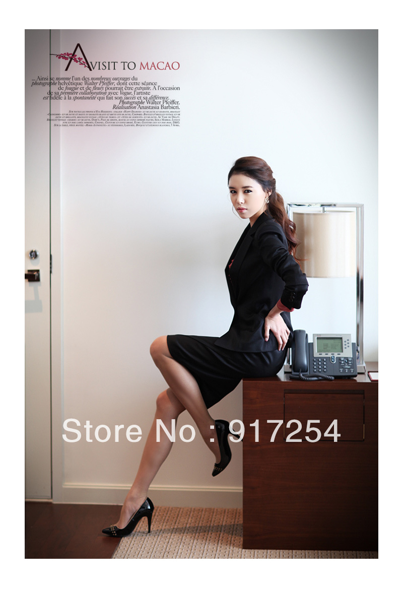 Free Shipping New Office Lady OL Uniform Outfit Career Formal Skirt Suit Women (Jacket+ Skirt)