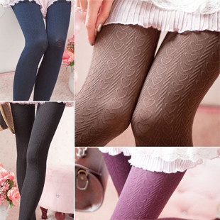 Free shipping New products on the market stereo love peach heart vertical stripes show thin tights filar socks stockings