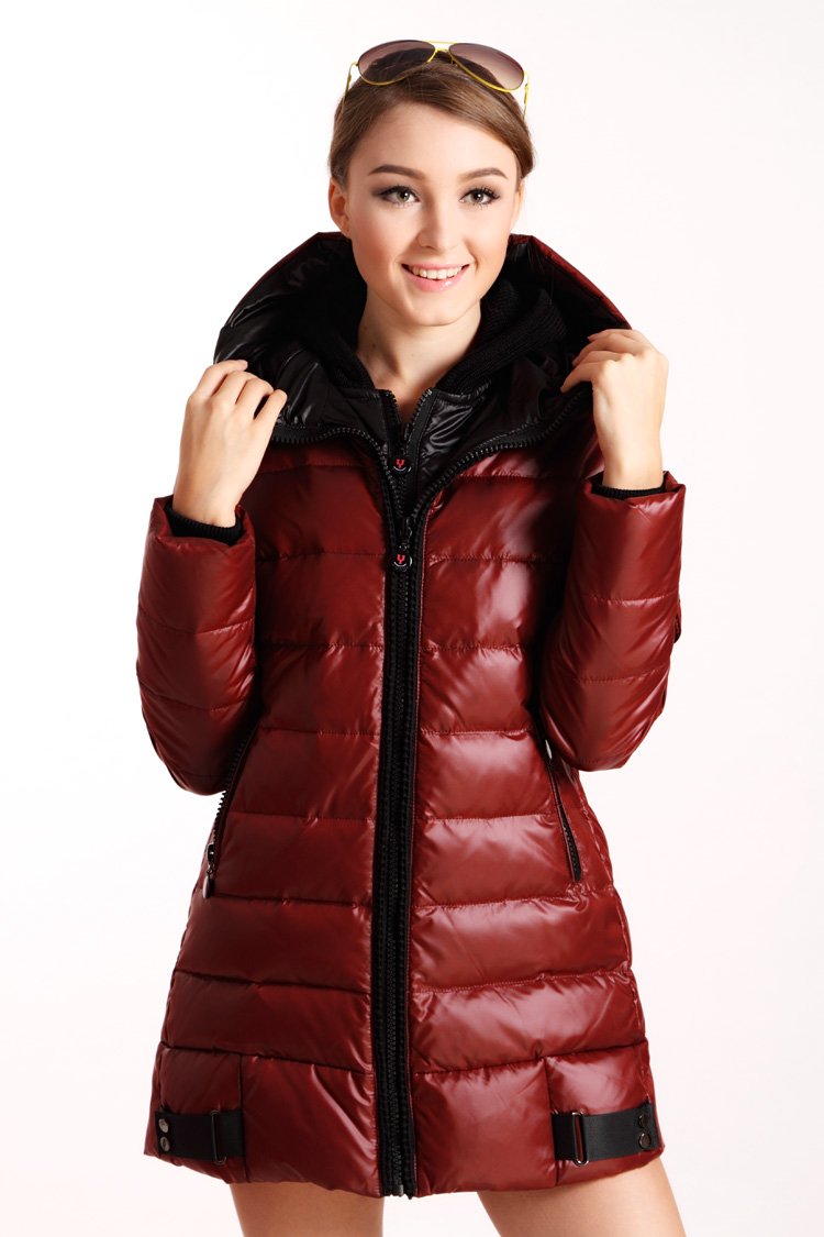 Free shipping New quality goods women's Medium style Down jacket Cultivate one's morality hooded down coat