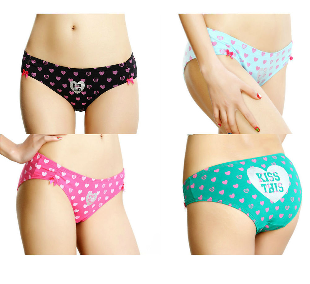 Free shipping  new  sexy  cotton hart lady underwear Panties