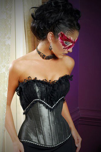 Free shipping!! New Sexy Glitter Lace Bust Corset