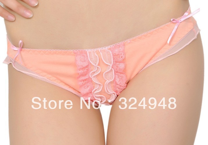 Free shipping New sexy lace Cotton ladies'  briefs/ pants/underwear(3colors)