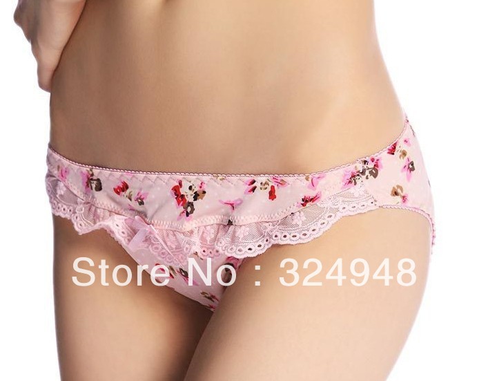 Free shipping New  Sexy Rose rural beautiful lace briefs/ pants/underwear