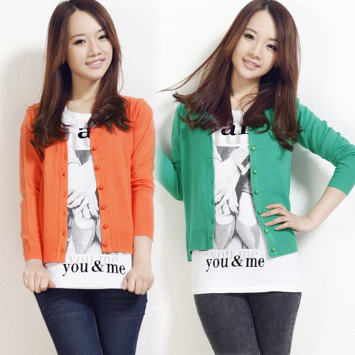 Free shipping New Show Thin Knit Knitwear Coat Shirt Top Women's Cardigan Long Sleeve Woolen sweater