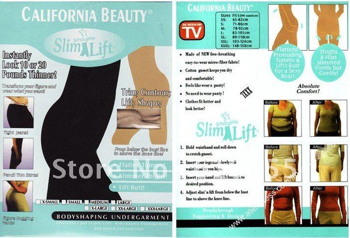 Free Shipping+NEW SLIM N LIFT SUPREME SHAPE SLIMMING M as seen on tv / Slim N` Lift Silhouette Slimming Underwear 200pcs/lot!