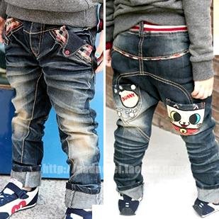 Free Shipping! new style baby jeans fashion boy's casual denim pants autumn cotton children trousers,Wholesale And Retail